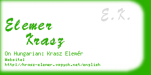 elemer krasz business card